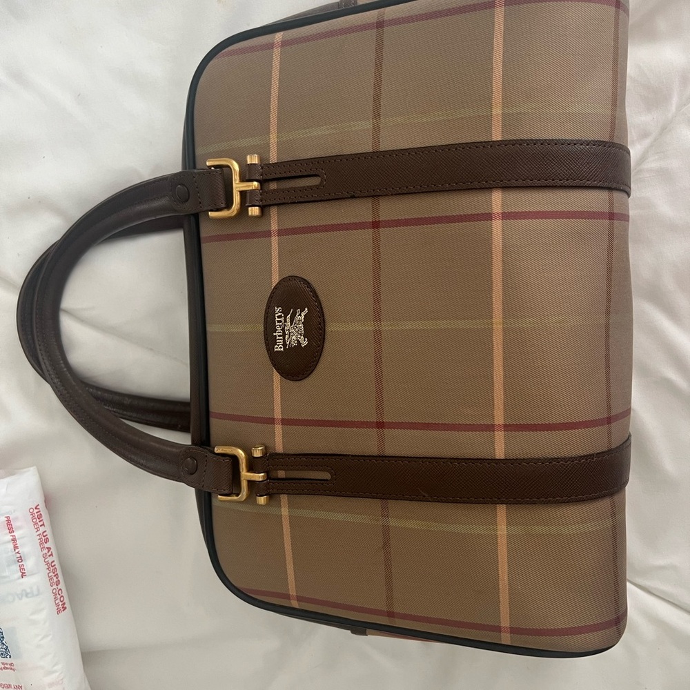 Burberrys Boston bag with Gold Accents